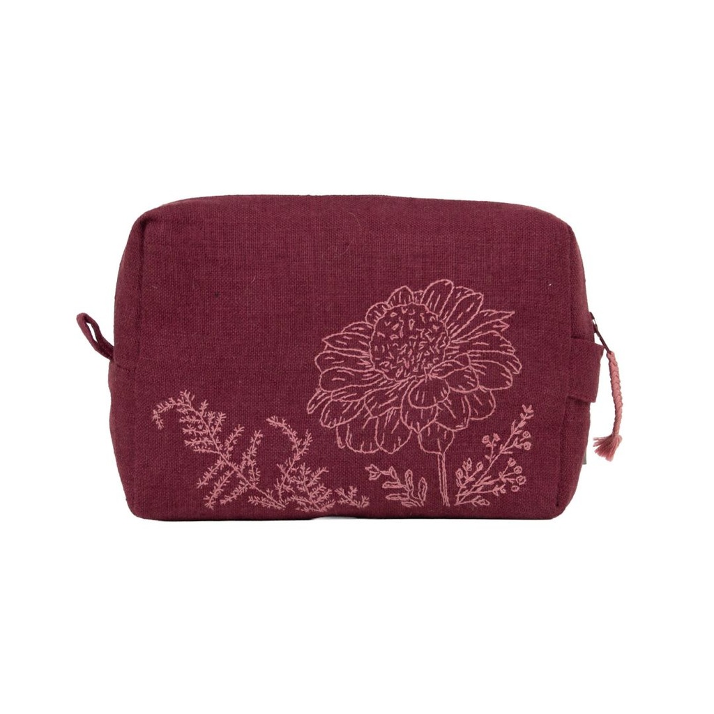 FLEURS DE JOUY - Trousse Medium en Lin