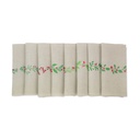 WINTER GARDEN - 8 Serviettes de Table en Lin