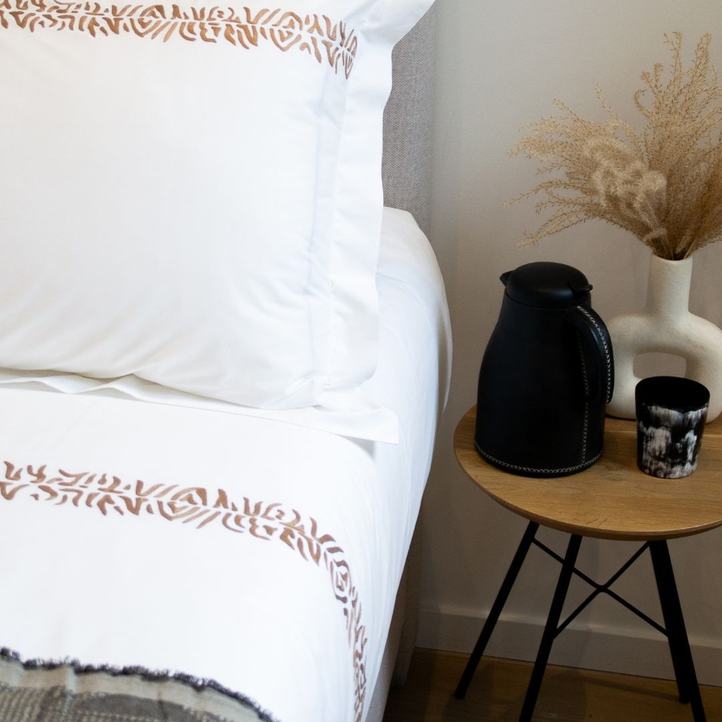 FRISE MILIA - Housse de Couette Double en Percale de Coton Égyptien