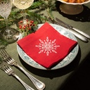 CRISTAUX  - 6 Serviettes de Table en Lin