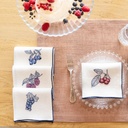 FRUITS ROUGES - 8 Serviettes de Table en Lin
