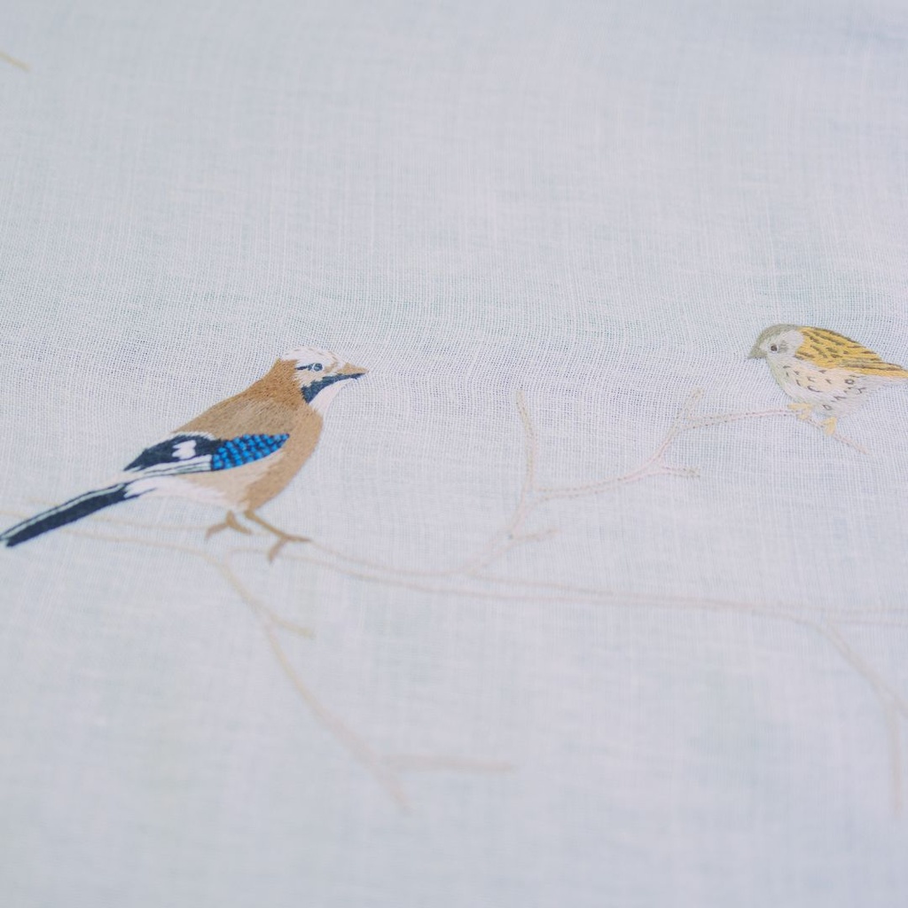 OISEAUX DU JARDIN - Nappe Ronde en Polylin