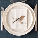 OISEAUX DE JARDIN  - 6 Serviettes de Table