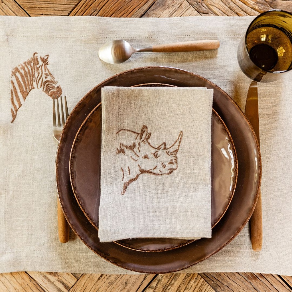 VIRUNGA - 6 Linen Placemats