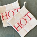 HOT - Linen Potholders 