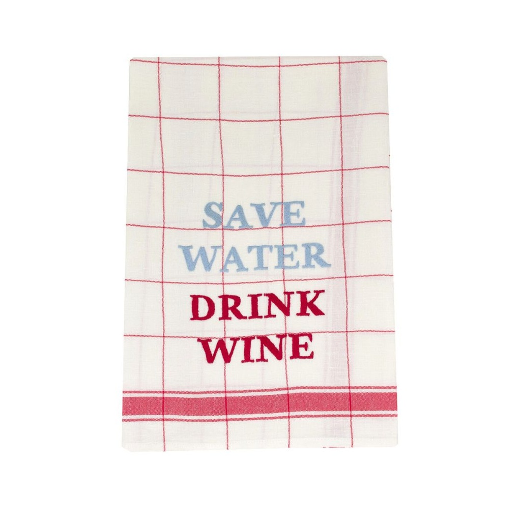 SAVE WATER - Linen Kitchen Towel