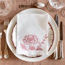FLEURS DE JOUY - 8 Linen Napkins