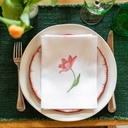 TULIPS - 8 Linen Napkins