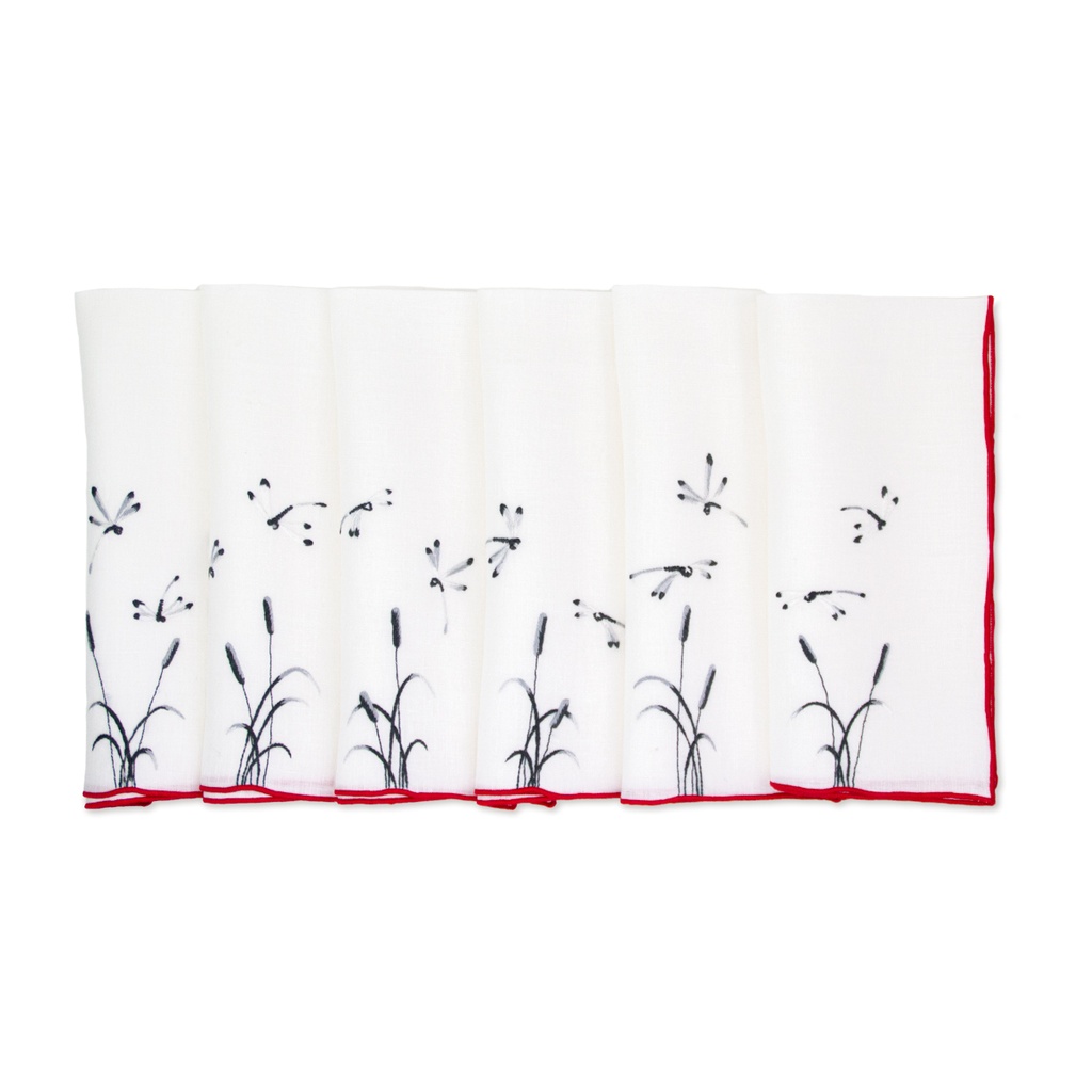 SHIBUI - 6 Serviettes de Table en Lin