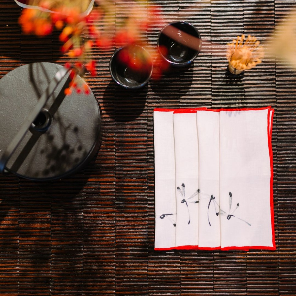 SHIBUI – Set van 6 Linnen Cocktailservetten