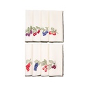 ROOD FRUIT – Set van 8 Linnen Servetten
