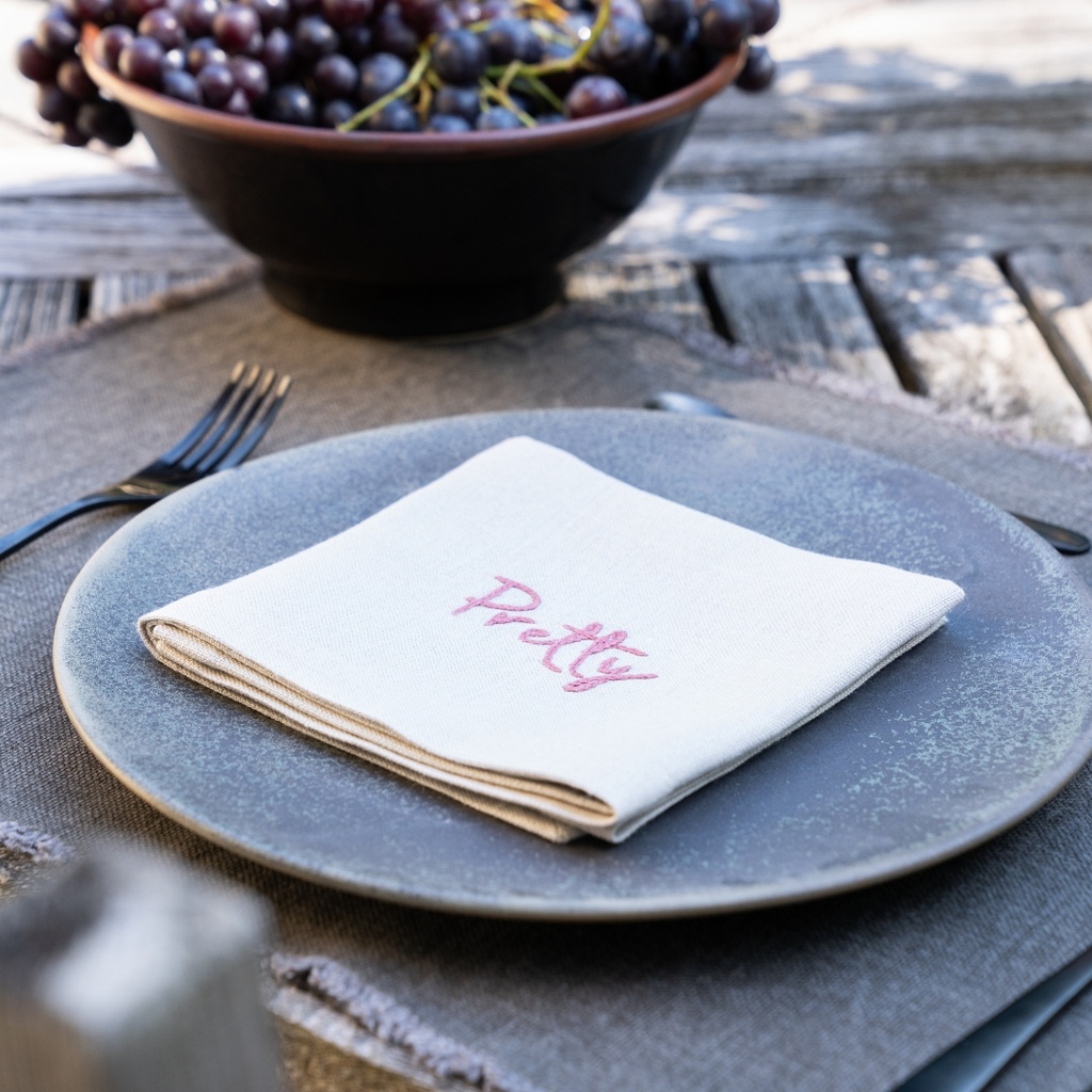 COMPLIMENTS - 12 Linen Napkins