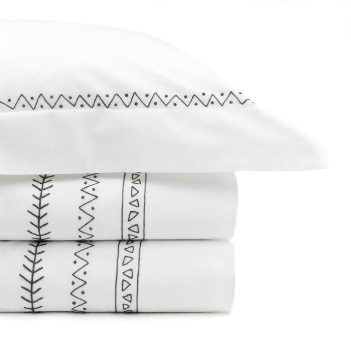 FRISE ETHNIQUE - Housse de Couette en Percale de Coton Égyptien
