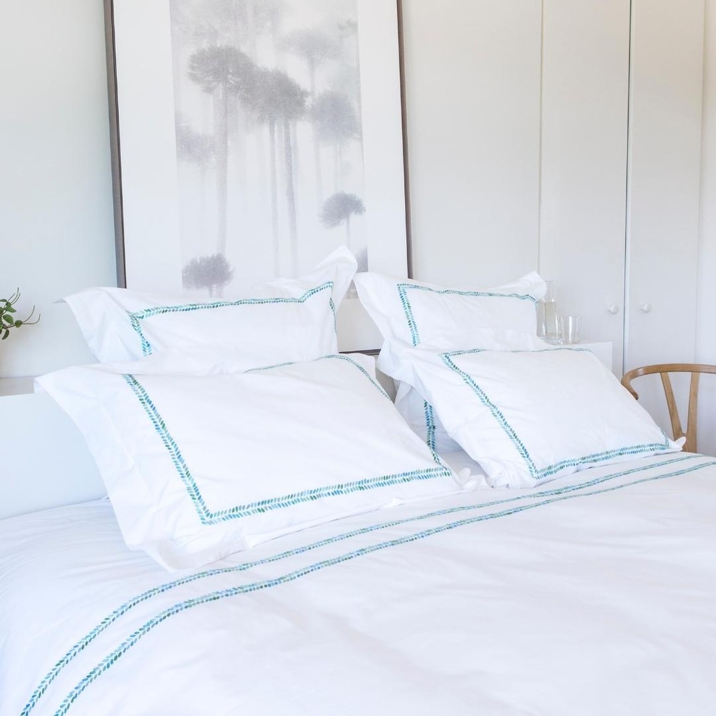CHEVRONS - Housse de Couette en Percale de Coton Égyptien