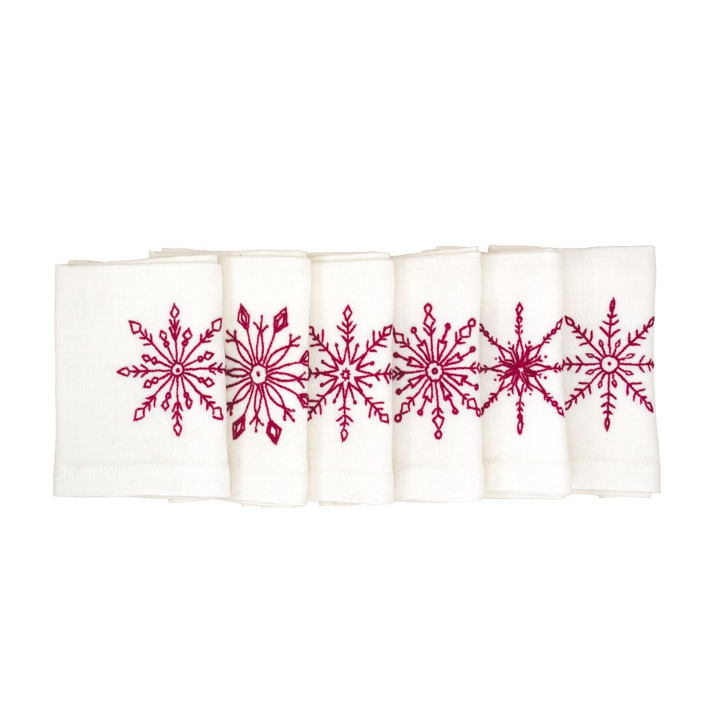 CRYSTALS - 6 Table Linen Napkins