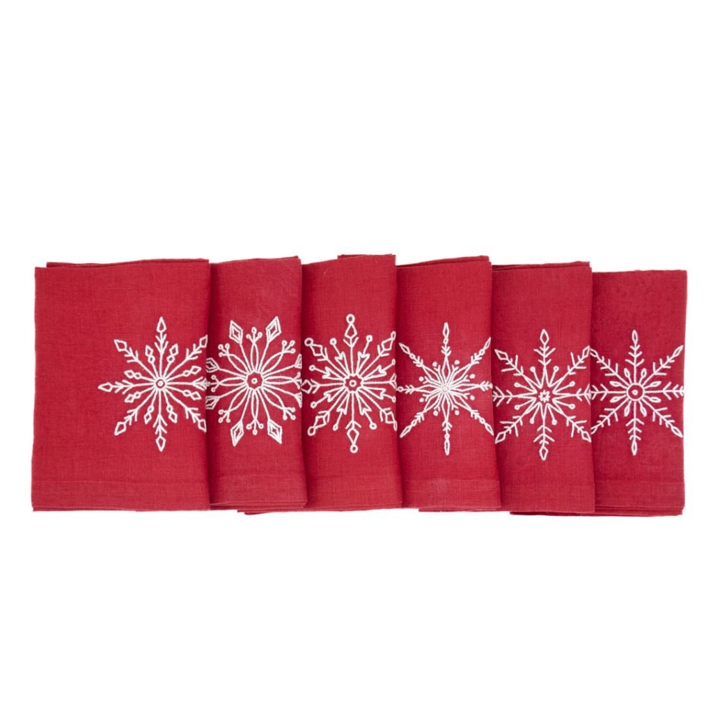 CRYSTALS - 6 Table Linen Napkins
