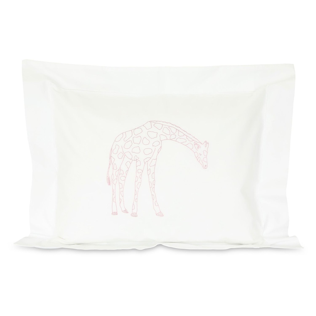 GIRAFE - Petite Taie d'Oreiller en Percale de Coton Égyptien