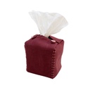 BEADS PINK - Tissue Box Cover "Merlot Linen"