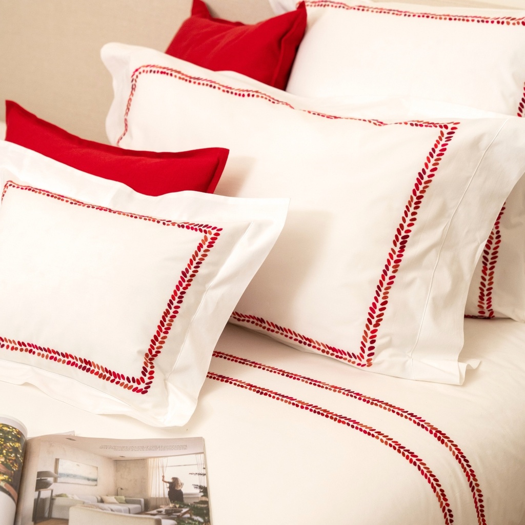 CHEVRONS - Taie d'Oreiller en Percale de Coton Égyptien