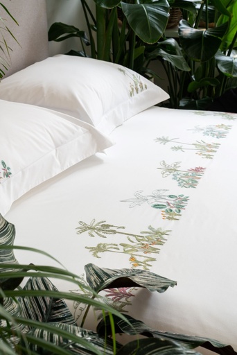 LE JARDIN DE DAGMAR - Housse de Couette Double en Percale de Coton Égyptien