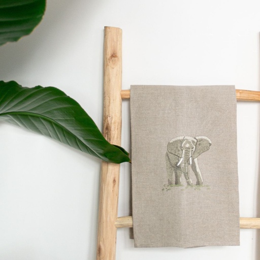 Animaux d'Afrique - Linen Guest Hand Towels