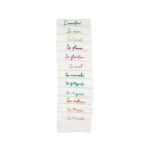 MY FRIENDS - 12 Linen Napkins