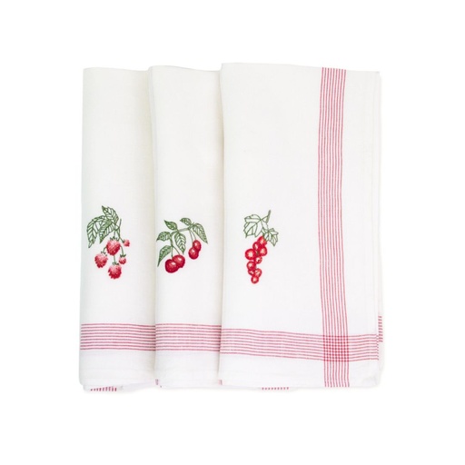 RED FRUITS - Linen Kitchen Towel