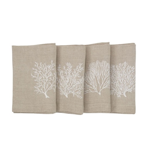 CORAUX GORGONES - 4 Serviettes de Table 