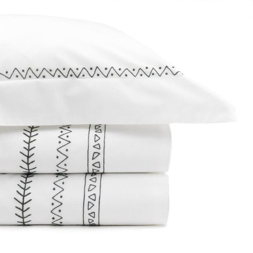 FRISE ETHNIQUE - Housse de Couette en Percale de Coton Égyptien