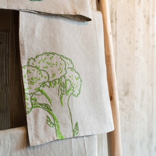 [TO7070LBROGEBF] VEGETABLES - Broccoli Linen Kitchen Towel