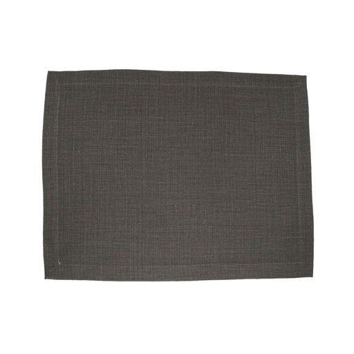 [ST3749NONBNANC] NAPOLI VINTAGE - "Black Coffee" Linen Placemat