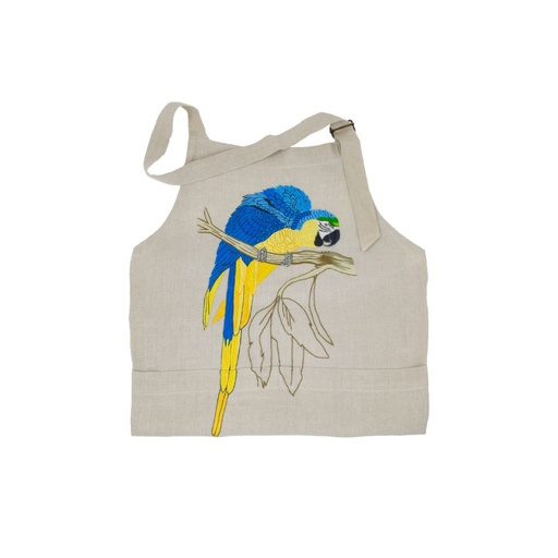 [TA1090PERRMUFL] PARROT - Linen Apron