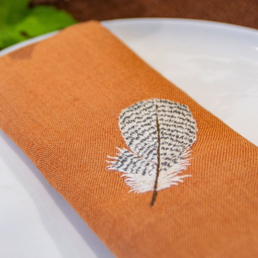LES PLUMES - 8 Linnen Servetten