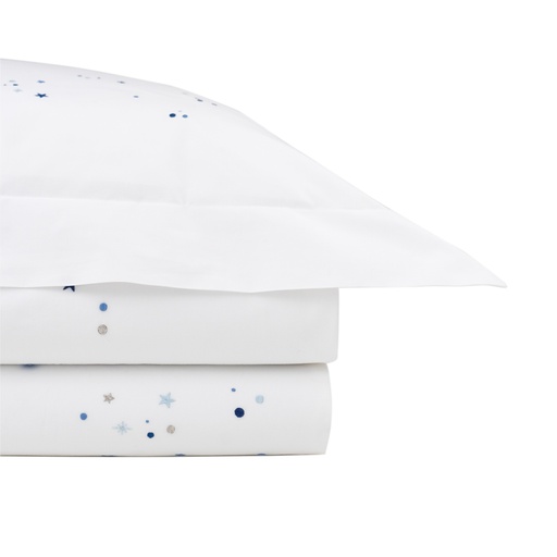 STELLA - Housse de Couette Double en Percale de Coton Égyptien